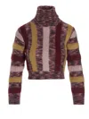 Dsquared2 Multicolor Stripes Turtle Neck Sweater In Multi
