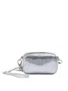 Dsquared2 Women's Paillettes And Leather Clutch Bag In Silver In Silver