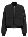 Dsquared2 Black Polyester Blend Bomber Jacket