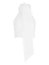Dsquared2 Bow Detail Cropped Halterneck Sleeveless Top In White