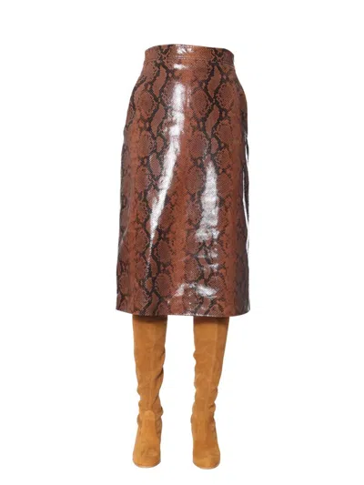 DSQUARED2 WOMEN'S PYTHON PRINT SKIRT