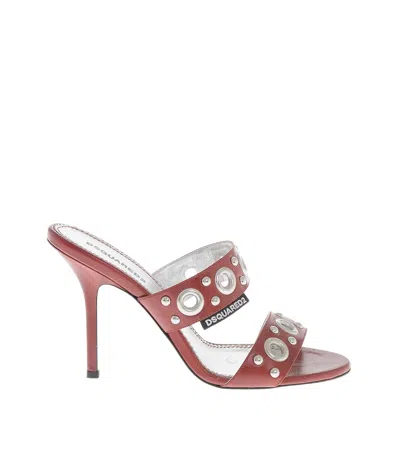 Dsquared2 Women Red Leather Heels