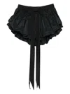 Dsquared2 Bow-detailed Ruffled Mini Skirt In Black