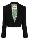 Dsquared2 Cropped Tailored Blazer Structured Shoulders In Black