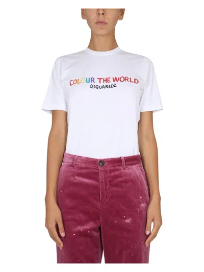 DSQUARED2 WOMEN'S T SHIRT WITH LOGO