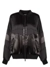 Dsquared2 Technical Fabric Bomber Sweatshirt In Black