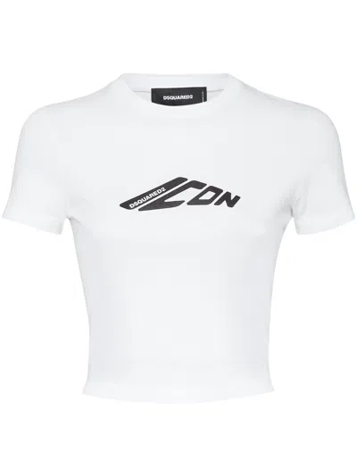 Dsquared2 Women White Cotton T-shirt
