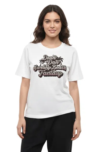Dsquared2 Women White Graphic Crew Neck T-shirt