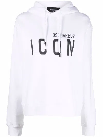 Dsquared2 Women's White Icon Cotton Hoodie For Fw23