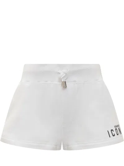 DSQUARED2 WOMEN WHITE LOGO SHORTS, 24 LUXURY SHORTS FOR WOMEN DARVEYS