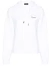 Dsquared2 White Mesh Heart Sweatshirt In White