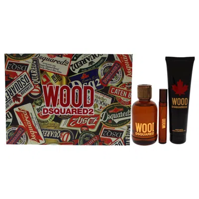 Dsquared2 Wood By  For Men 3 Pc Gift Set