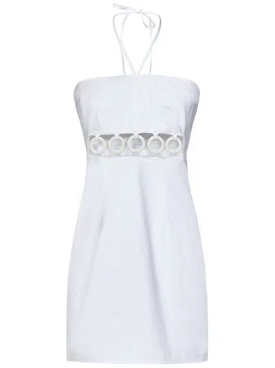 Dsquared2 Woodstock Sleeveless Denim Mini Dress In White