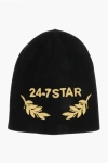 Dsquared2 Wool 24-7 Star Beanie With Contrasting Detail