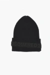 Dsquared2 Wool Beanie With Tone On Tone Logo