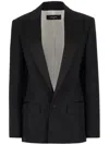 Dsquared2 Peak Lapels Wool Blazer In Black