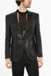 Dsquared2 Wool Blend 1 Button Blazer With Center Vent In Black