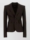 Dsquared2 Dsquared Women Chocolate Wool Blend Bianca Blazer In Brown