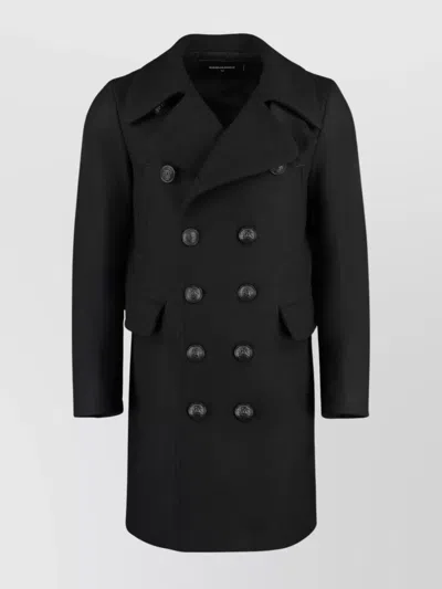 DSQUARED2 WOOL BLEND DOUBLE-BREASTED COAT