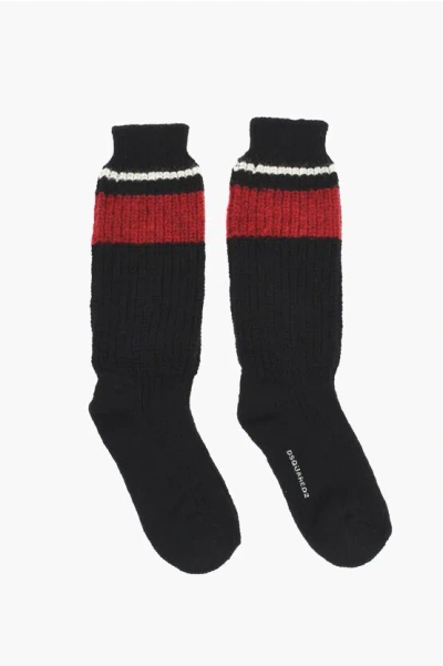 Dsquared2 Wool Blend Long Socks