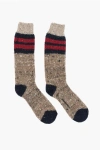 Dsquared2 Wool Blend Long Socks With Contrasting Details