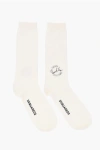 Dsquared2 Wool Blend Mid-crew Socks With Contrasting Details