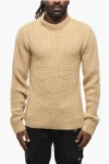 Dsquared2 Wool Blend Muscle Crew-neck Sweater In Gold