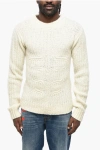 Dsquared2 Wool Blend Muscle Crew-neck Sweater In Neutral