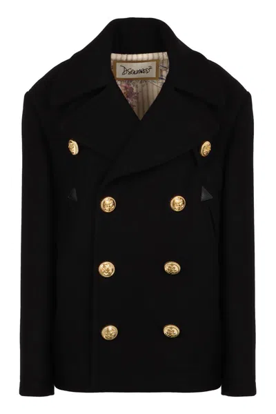Dsquared2 Wool Blend Peacoat