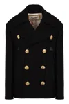Dsquared2 Wool Blend Peacoat In Black