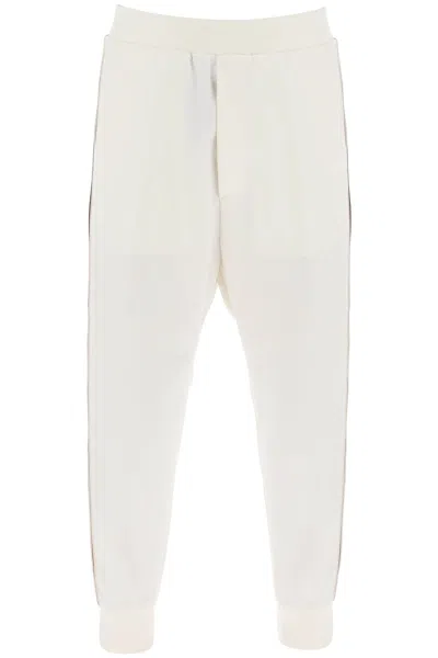 Dsquared2 Wool Blend Tailored Jog Pants Men In Neutral