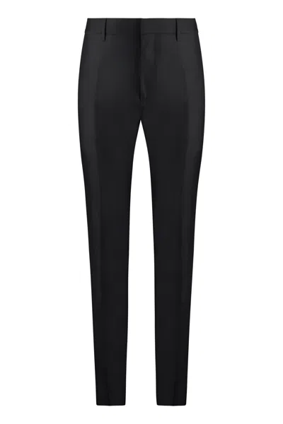 Dsquared2 Wool-blend Taylored Cigarette Trousers In Black