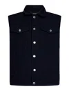 Dsquared2 Wool Blend Vest In Blue