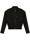 Dsquared2 Wool Bomber Jacket In Black