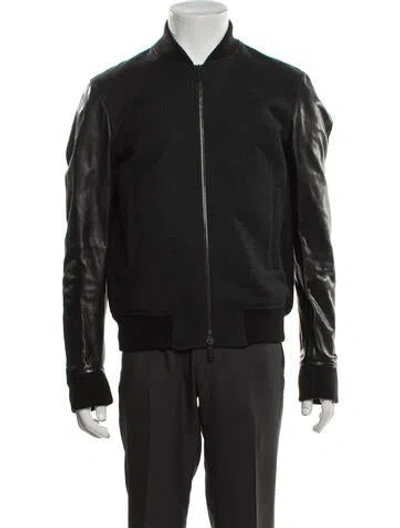 Pre-owned Dsquared2 Wool Bomber Jacket In Black