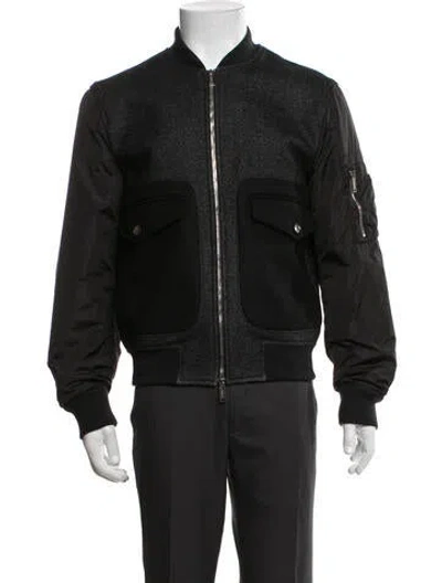 Pre-owned Dsquared2 Wool Bomber Jacket In Black