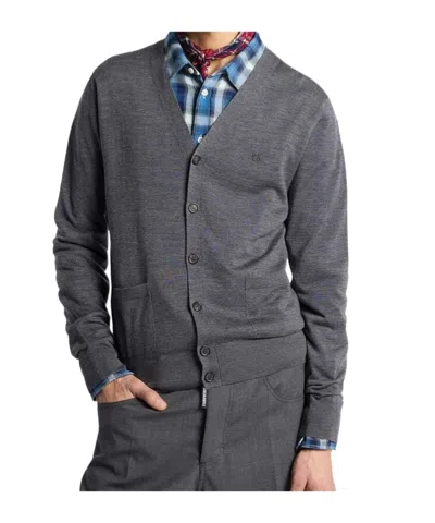 Dsquared2 Wool Cardigan In Gray