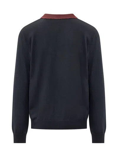 Dsquared2 Wool Cardigan In Navy Blue