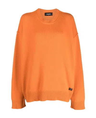 DSQUARED2 WOOL-CASHMERE DROP SHOULDER JUMPER