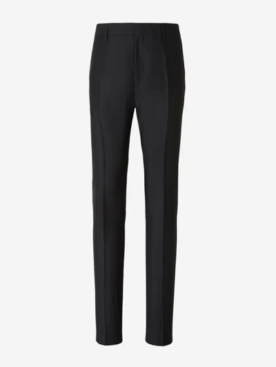 Dsquared2 Wool Cigarette Trousers In Black