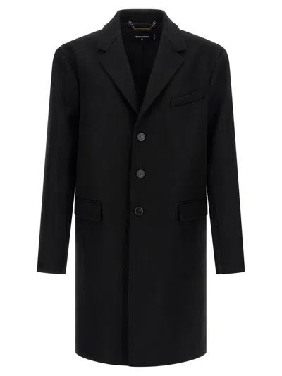 Dsquared2 Wool Coat Coats And Trench Coats Black