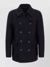 Dsquared2 Wool Coat With Button Detailing And Pockets In Black
