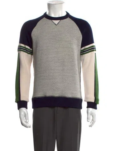 Pre-owned Dsquared2 Wool Colorblock Pattern Sweatshirt In Black