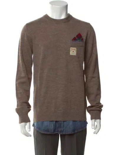 Pre-owned Dsquared2 Wool Crew Neck Pullover W/ Tags In Brown