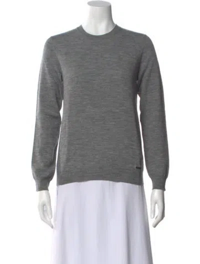 Pre-owned Dsquared2 Wool Crew Neck Sweater In Gray