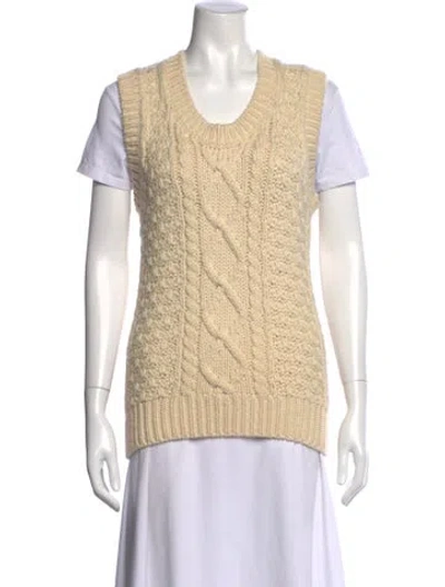 Pre-owned Dsquared2 Wool Crew Neck Sweater In Neutral