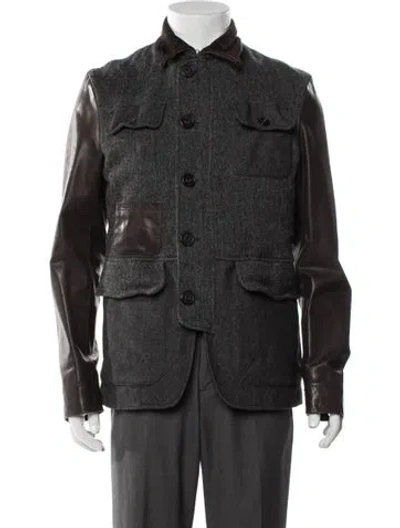 Pre-owned Dsquared2 Wool Denim Jacket In Brown
