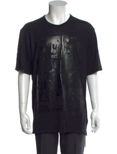 Pre-owned Dsquared2 Wool Graphic Print T-shirt In Black
