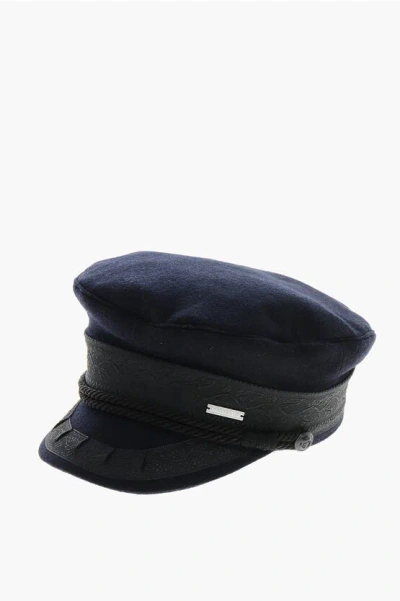 Dsquared2 Wool Hat-titude Sailor Hat In Blue