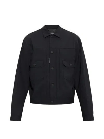 Dsquared2 Wool Jacket In Black
